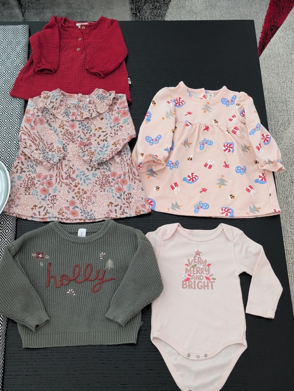 5 Piece Lot Girls 18 -24 Month Tucker + Tate Holiday Dress Chunky Sweater More
